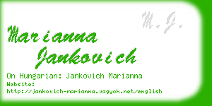 marianna jankovich business card